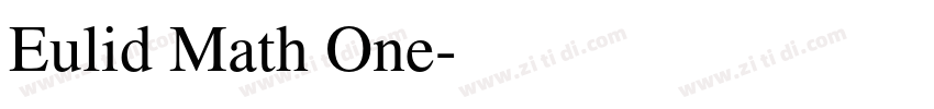 Eulid Math One字体转换